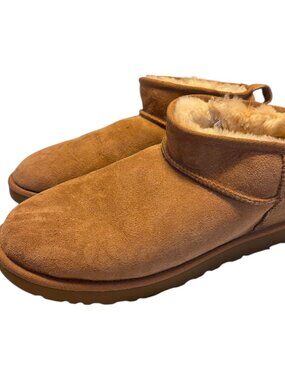 UGG Men's Classic Ultra Mini Chestnut Suede Ankle Boots 1137391 Size 13